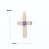 Cross Pendant with Purple Sapphire