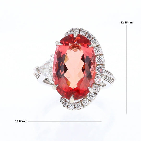 Imperial Topaz and Diamond Ring