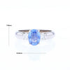 Ceylon Sapphire Three-Stone Trellis Ring