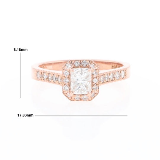 Princess Cut Diamond Halo Ring