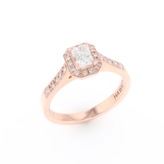 Princess Cut Diamond Halo Ring