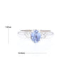 Ceylon Sapphire Three-Stone Trellis Ring