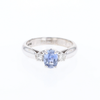 Ceylon Sapphire 3-Stone Trellis Ring
