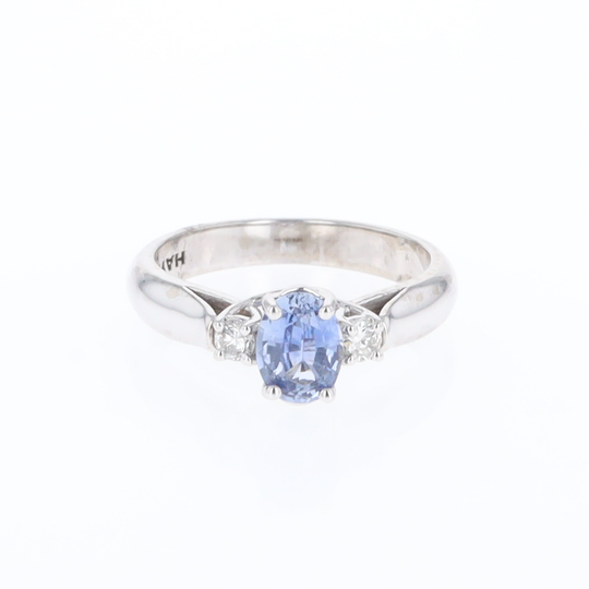 Ceylon Sapphire 3-Stone Trellis Ring