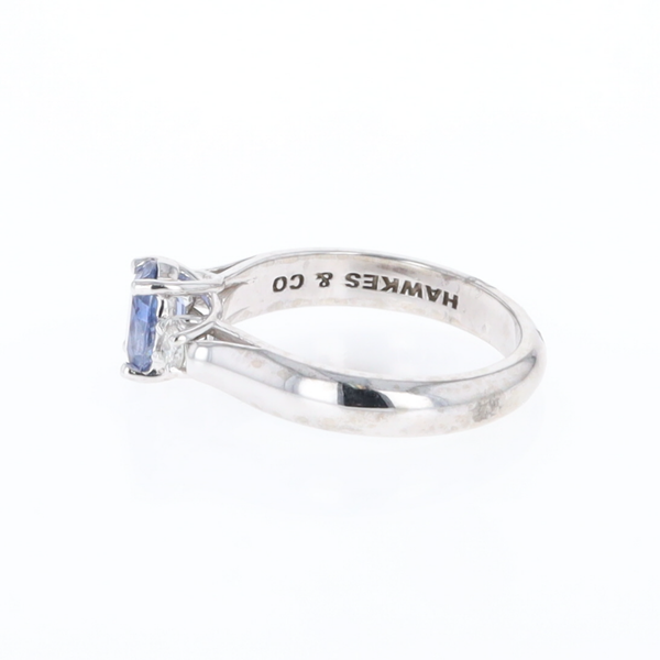 Ceylon Sapphire 3-Stone Trellis Ring