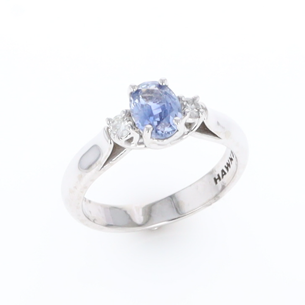 Ceylon Sapphire 3-Stone Trellis Ring