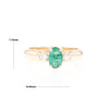 Emerald Three-Stone Trellis Ring