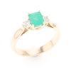 Emerald 3-Stone Trellis Ring