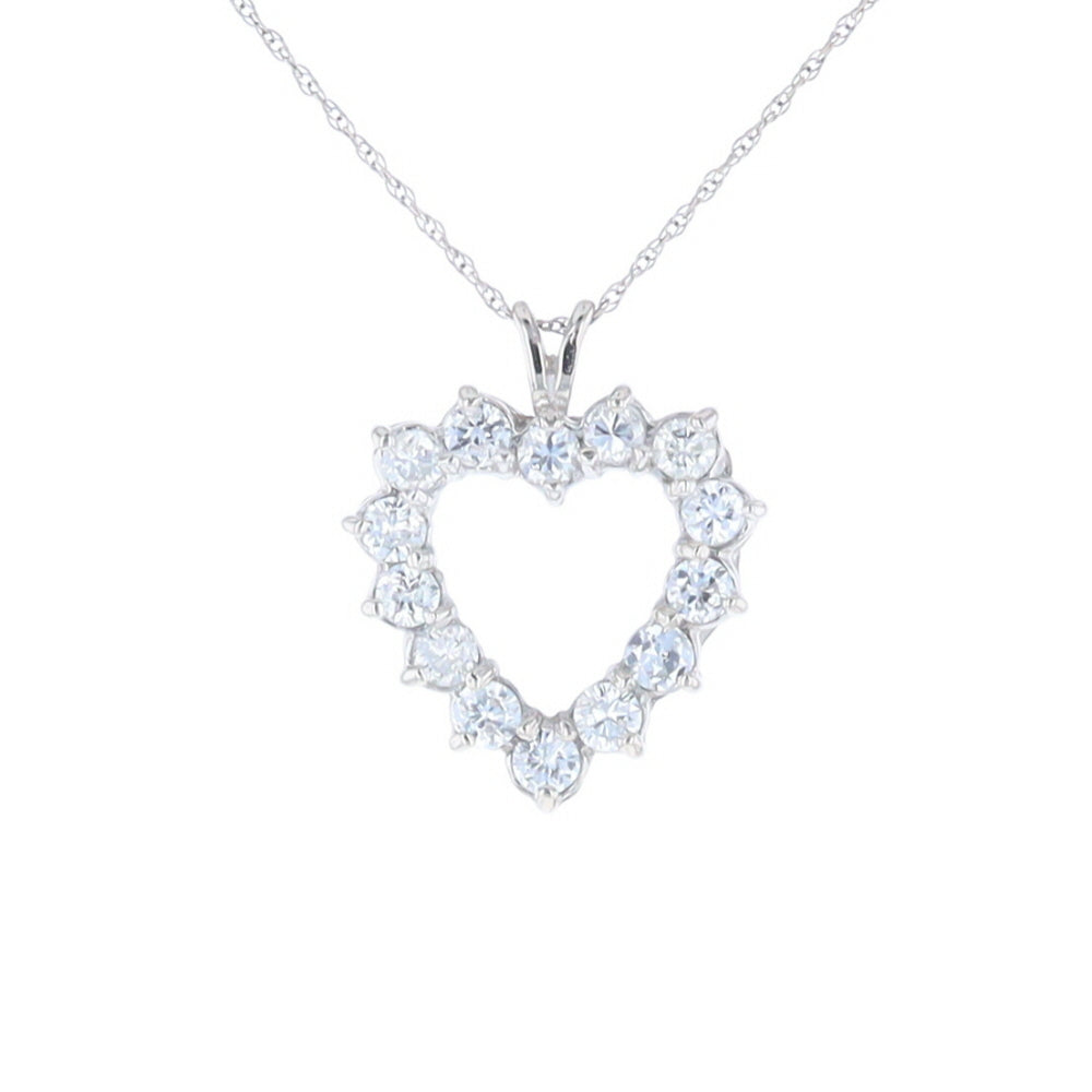 Open Heart Diamond Pendant