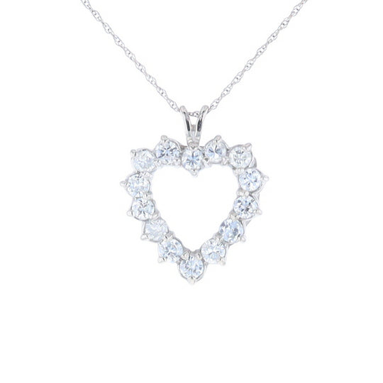 Open Heart Diamond Pendant