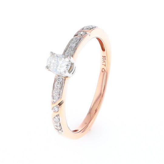 Rose Gold Oval Diamond Engagement Ring