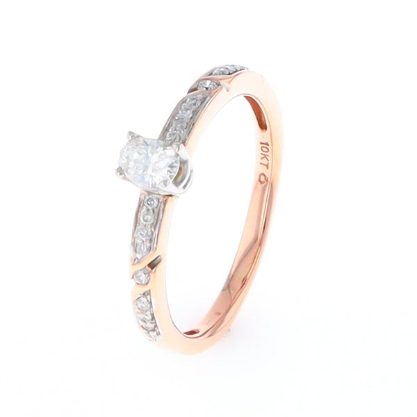 Rose Gold Oval Diamond Engagement Ring