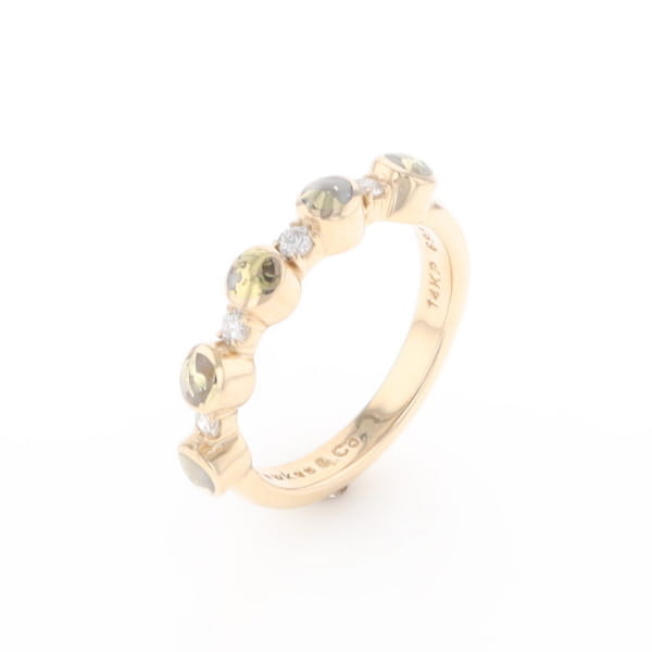 Gold Quartz Circle Inlay Wedding Band - G2