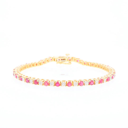 Ruby and Diamond Tennis Bracelet