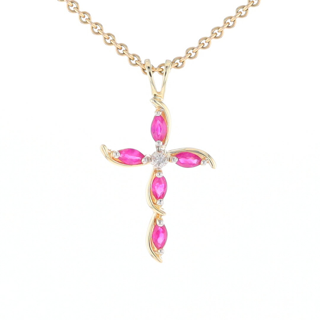 Marquise Ruby Cross