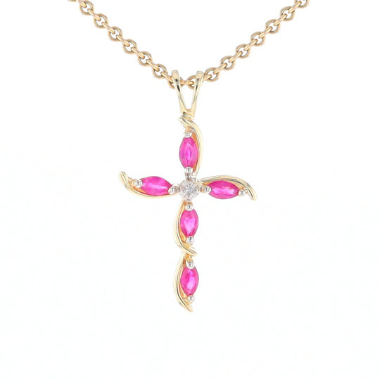 Marquise Ruby Cross