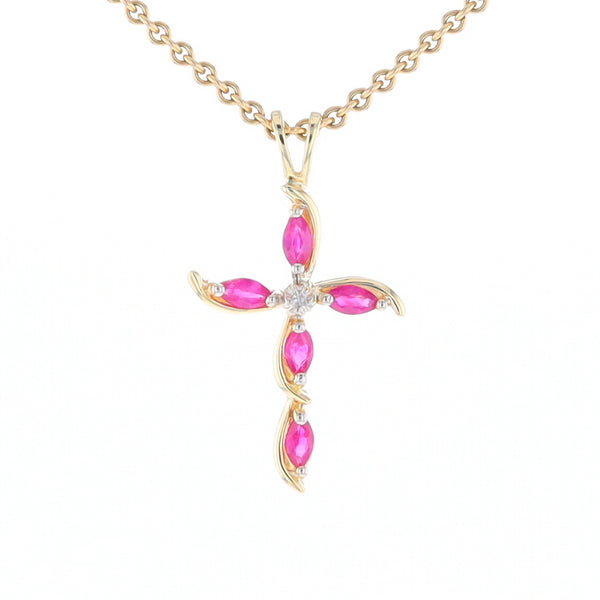 Marquise Ruby Cross