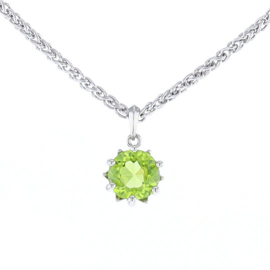 Solitaire Peridot Tulip Pendant