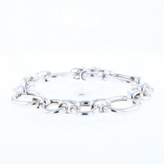 Sterling Silver Open Cable Link Bracelet