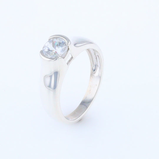 Cubic Zirconia Solitaire Ring