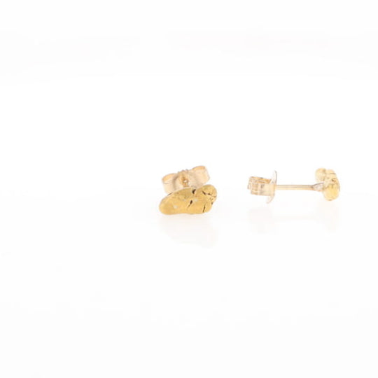 Natural Gold Nugget Stud Earrings