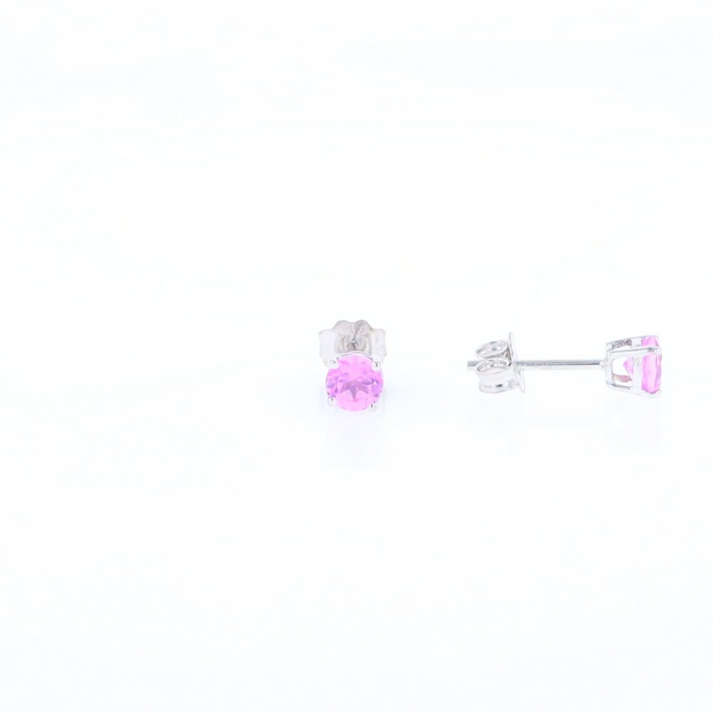 Pink Sapphire Stud Earrings