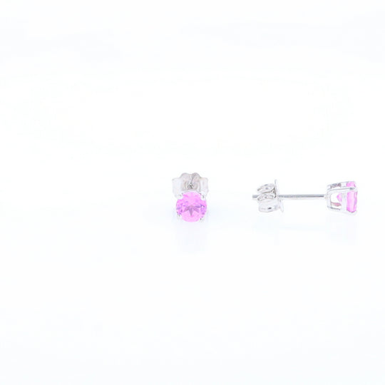 Pink Sapphire Stud Earrings