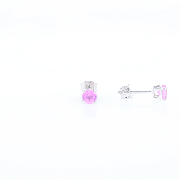 Pink Sapphire Stud Earrings