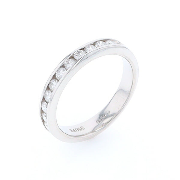 Platinum Channel Set Diamond Wedding Band