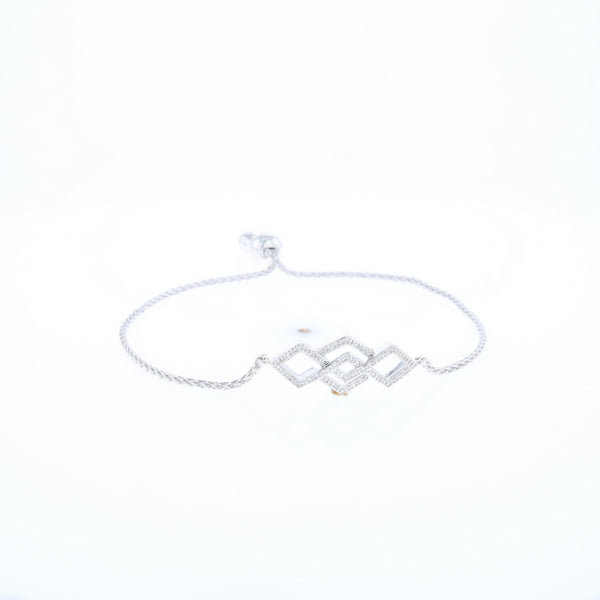 Bypass Diamond Bolo Bracelet