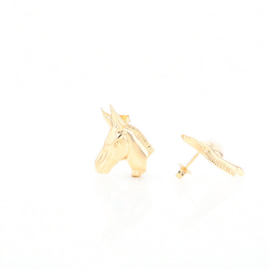 Gold Donkey Earrings