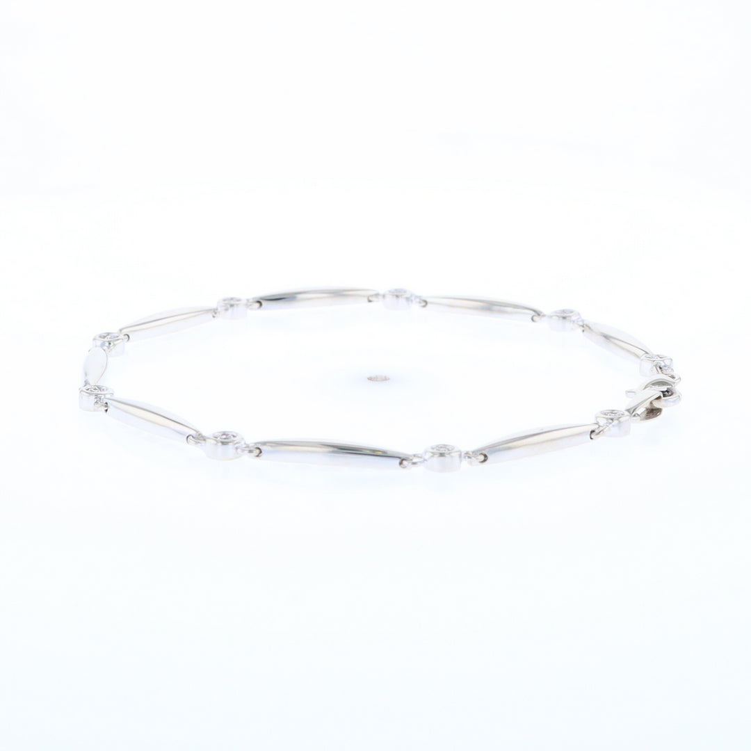 Elongated Link Diamond Bracelet