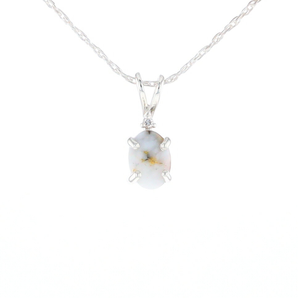 Gold Quartz Cabochon Necklace