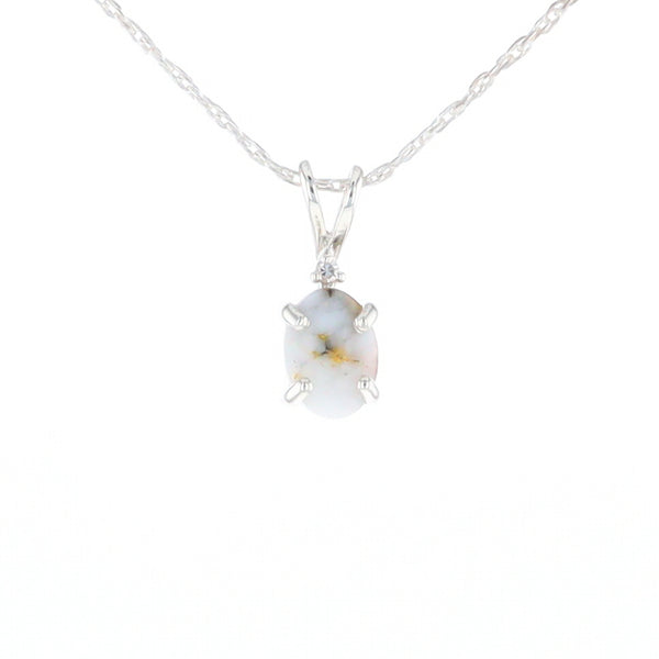 Gold Quartz Cabochon Necklace