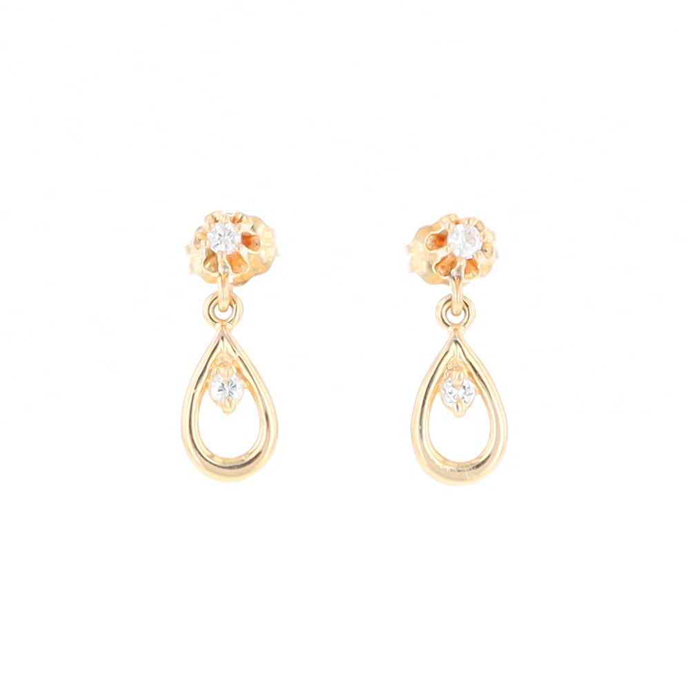 Dangle Teardrop Diamond Earrings