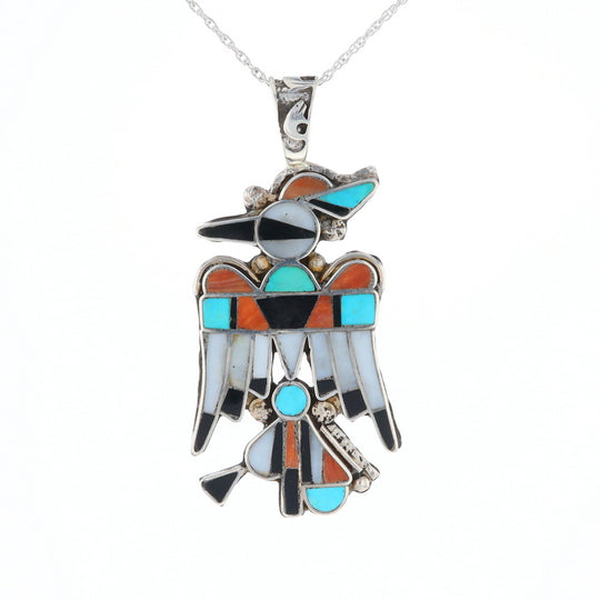 Native Multi-Stone Thunderbird Pendant