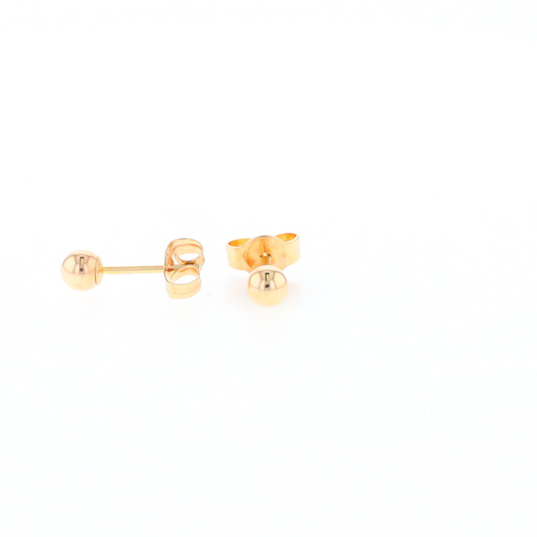 Gold Ball Stud Earrings