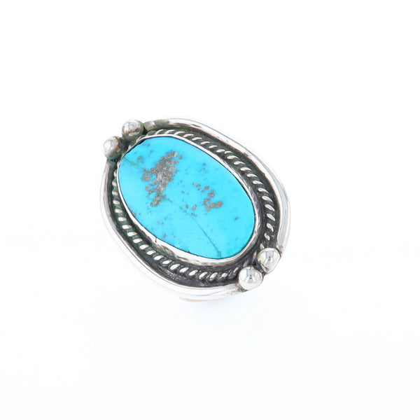 Long Oval Turquoise Ring