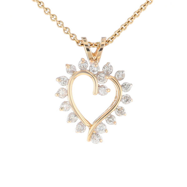 Open Heart Diamond Pendant