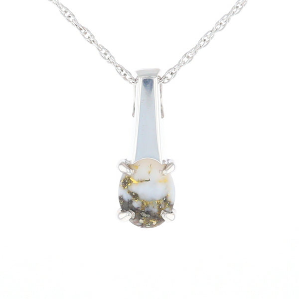 Gold Quartz Cabochon Pendant