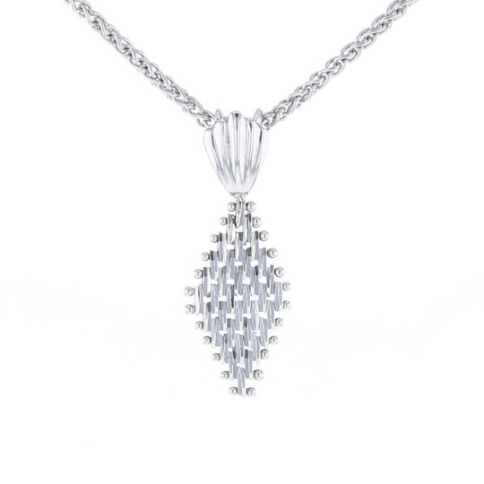 Woven White Gold Pendant