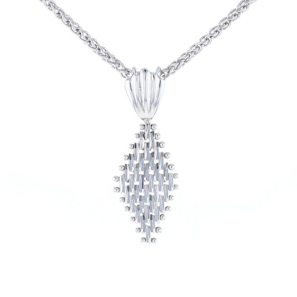 Woven White Gold Pendant