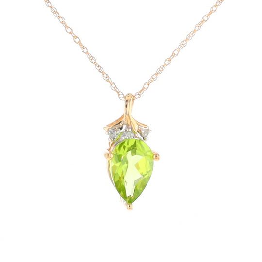 Pear-Shaped Peridot Necklace