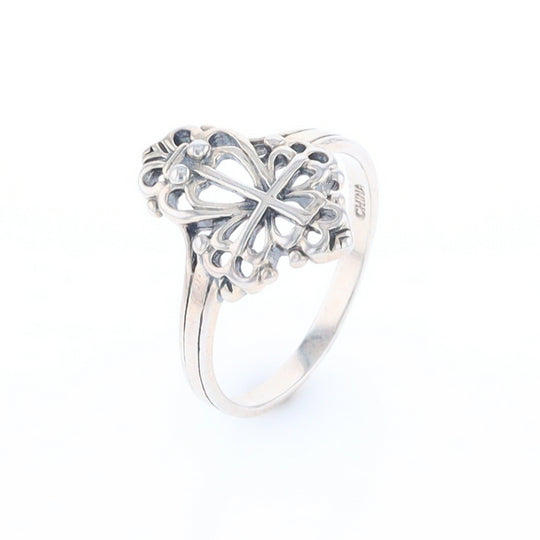 Openwork Cross Ring