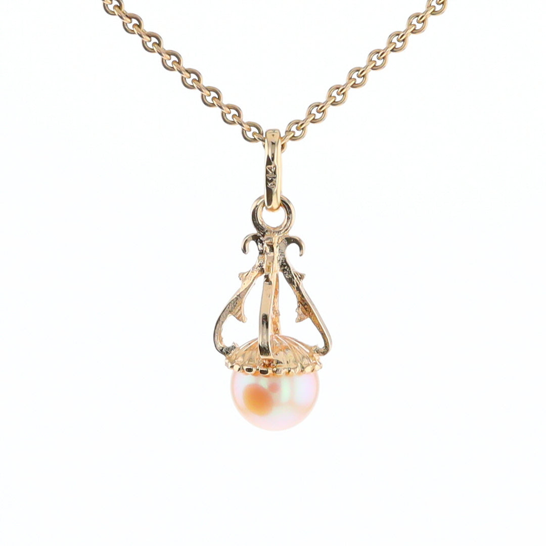 Swirl Chandelier Pearl Pendant