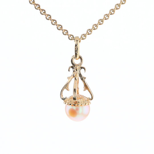 Swirl Chandelier Pearl Pendant