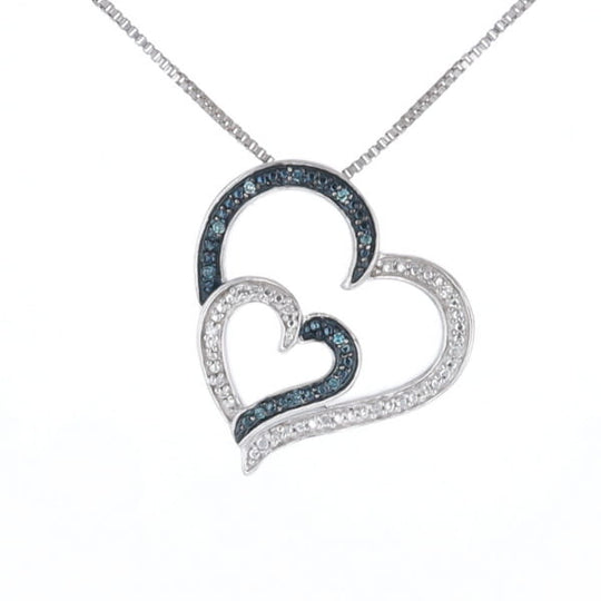 Double Heart Diamond Necklace