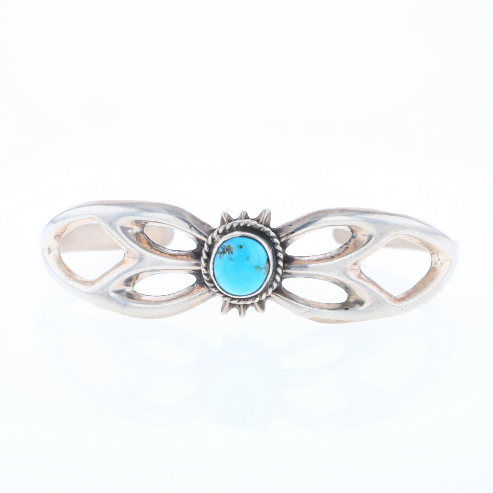 Native Silver Turquoise Butterfly Cuff Bracelet