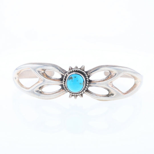 Native Silver Turquoise Butterfly Cuff Bracelet