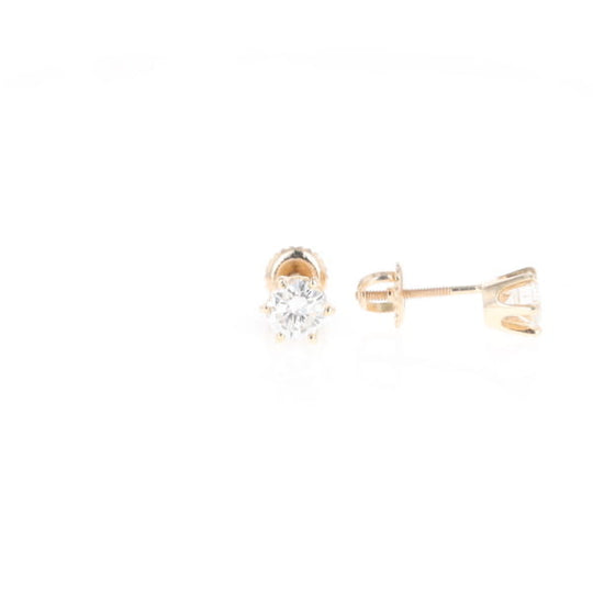 1.1ct 6-Prong Round Diamond Solitaire Studs